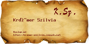 Krámer Szilvia névjegykártya